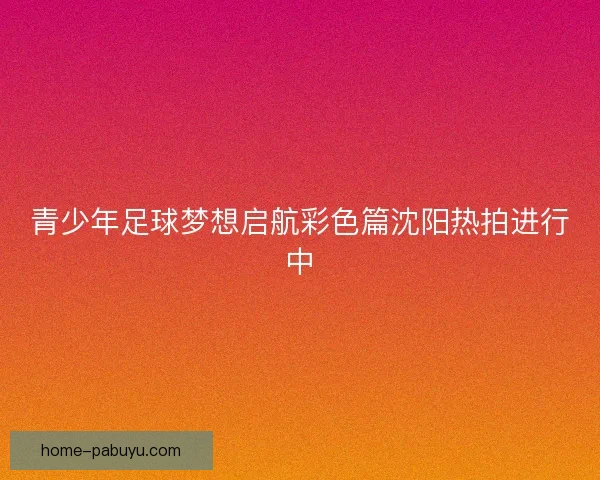 青少年足球梦想启航彩色篇沈阳热拍进行中 青少年足球梦想启航彩色篇沈阳热拍进行中